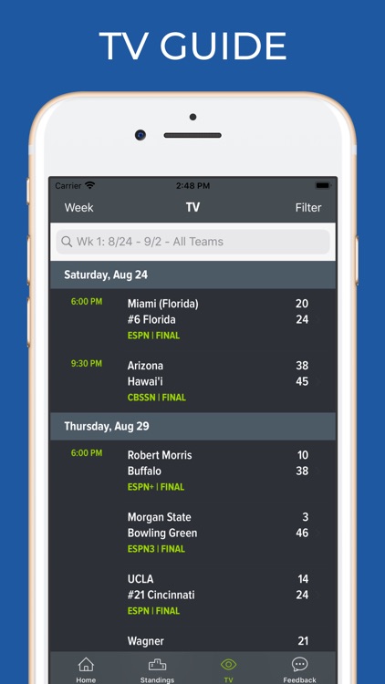 Memphis Football Schedules screenshot-6