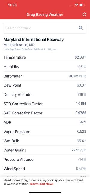 Drag Racing Weather Station(圖3)-速報App