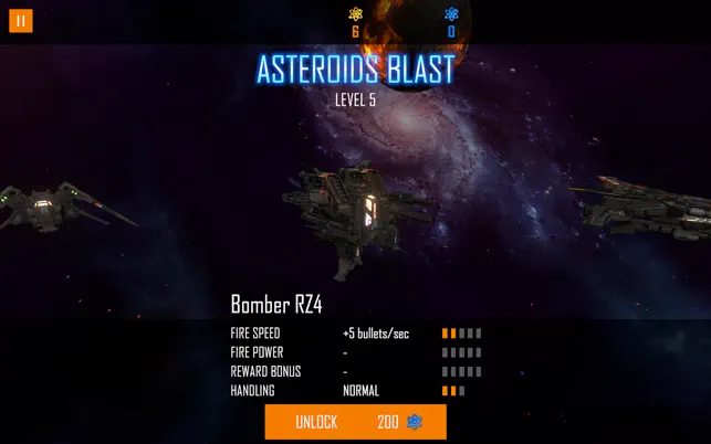 Asteroids Blast, game for IOS