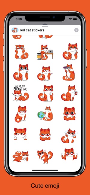 Red cat stickers - Funny emo(圖2)-速報App