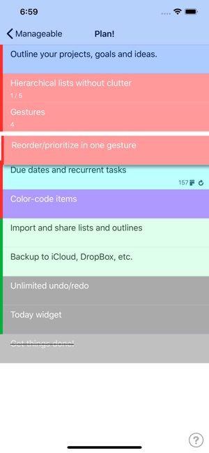 Manageable: Nested ToDo Lists