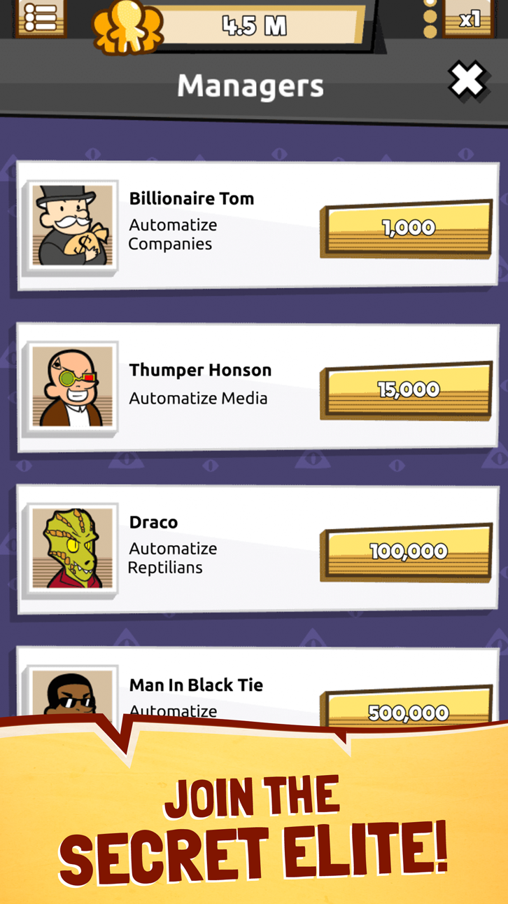 We Are Illuminati: UFO Clicker iOS Mod IPA screenshot 3 - iOS game interface