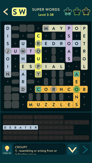 Super Words: Crossword Puzzle screenshot 3