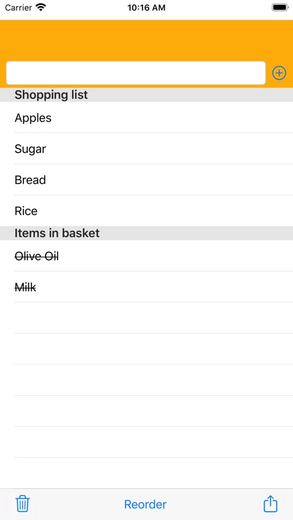 Basic Shopping List