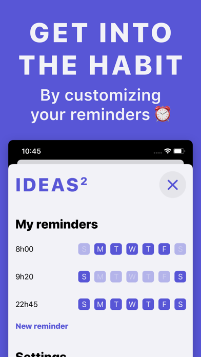 Your Ideas² notebook - Diary screenshot 2