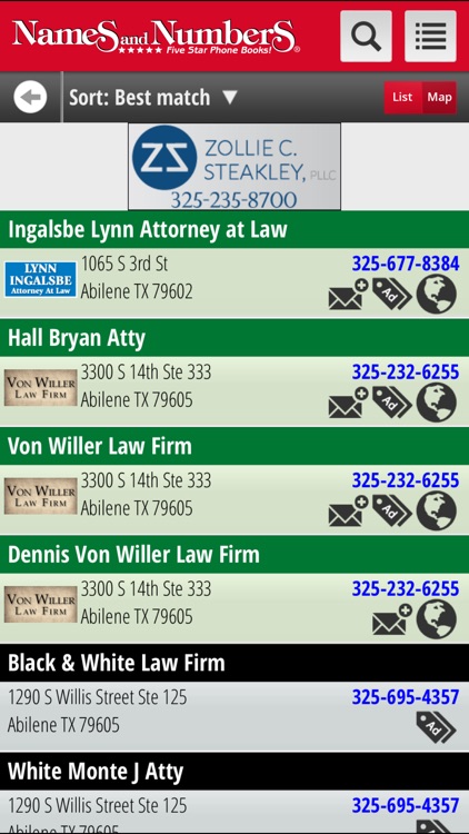 Names and Numbers Yellow Pages screenshot-3