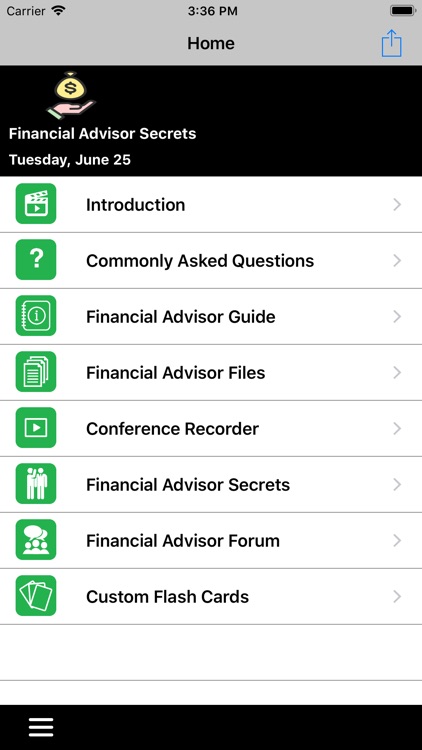 Financial Advisor Study App