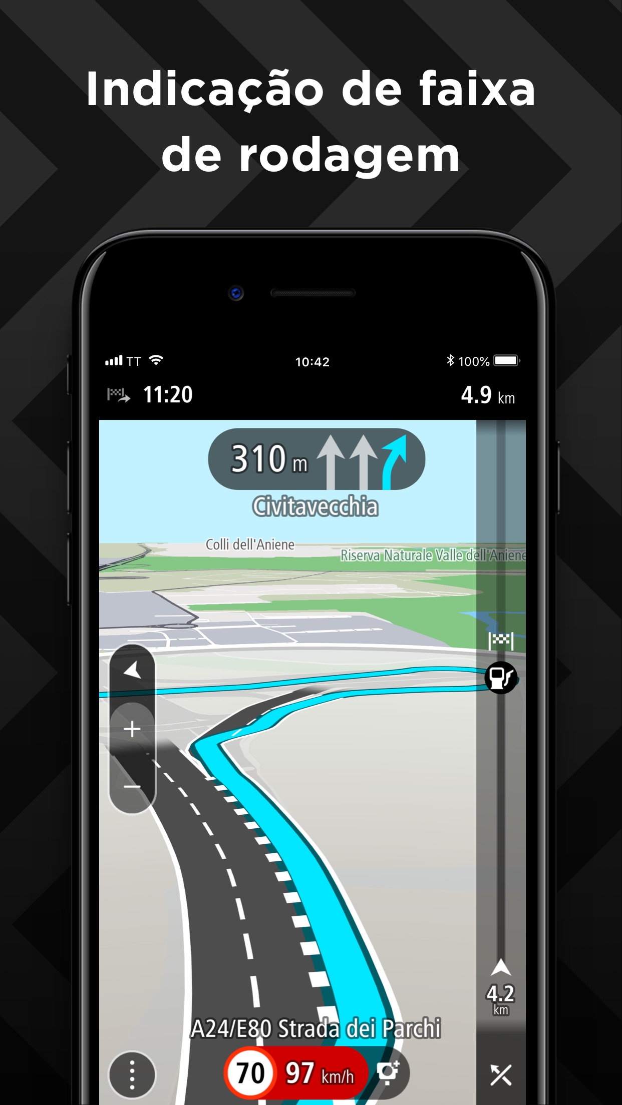 Screenshot do app TomTom GO Navigation