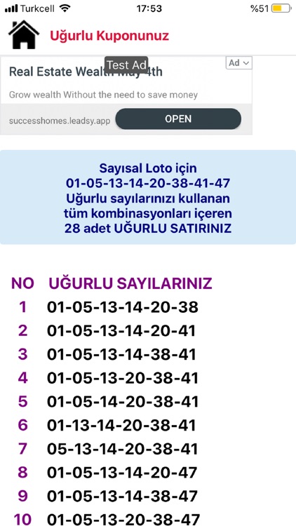 mobLotto, Loto, Şans Top Sonuç screenshot-7