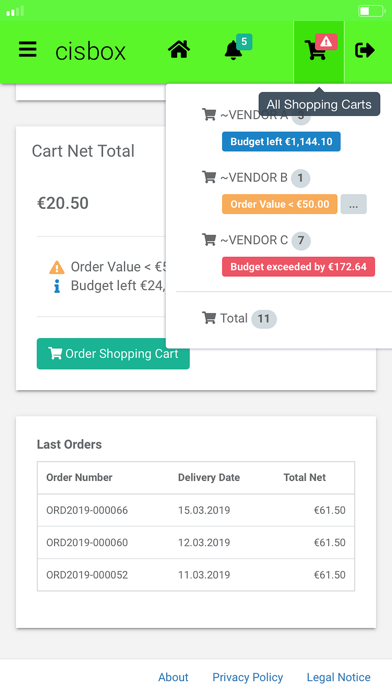 cisbox Order screenshot 3
