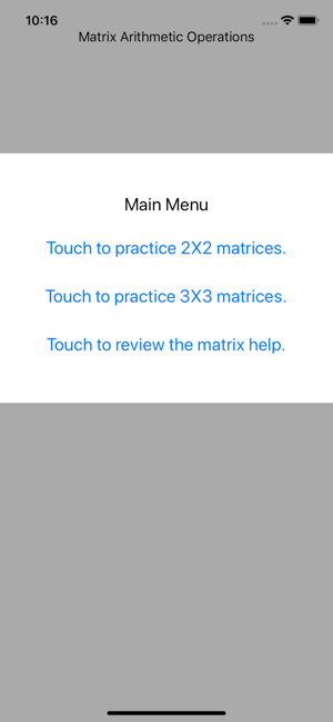 Matrix Arithmetic Operations