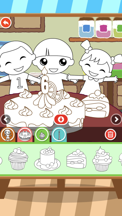 How to cancel & delete Coloring Dress up: Kids kitchen cake decorating from iphone & ipad 4