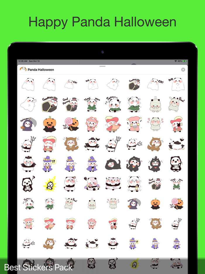 Panda Halloween Stickers