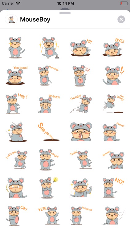 Mouse boy sticker