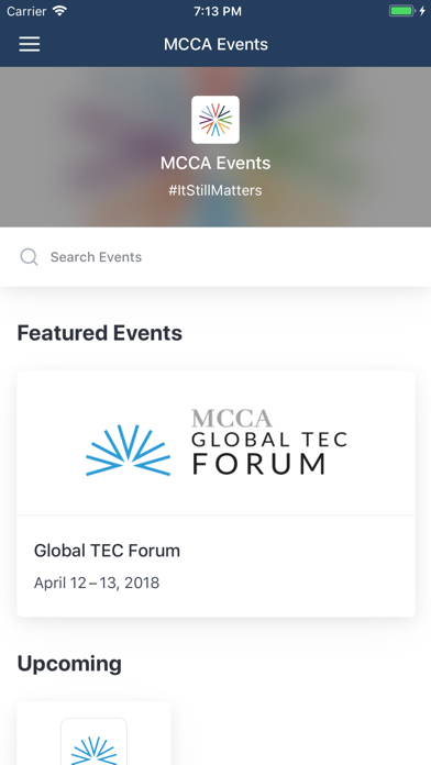MCCA - Events screenshot 2