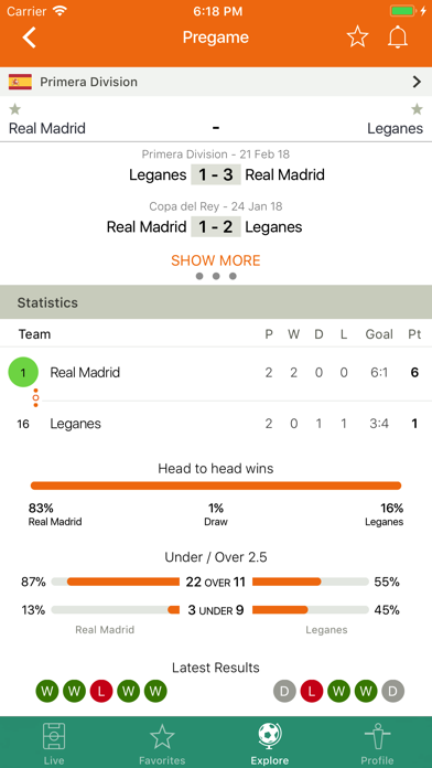 Futbol24 soccer livescore app screenshot 2