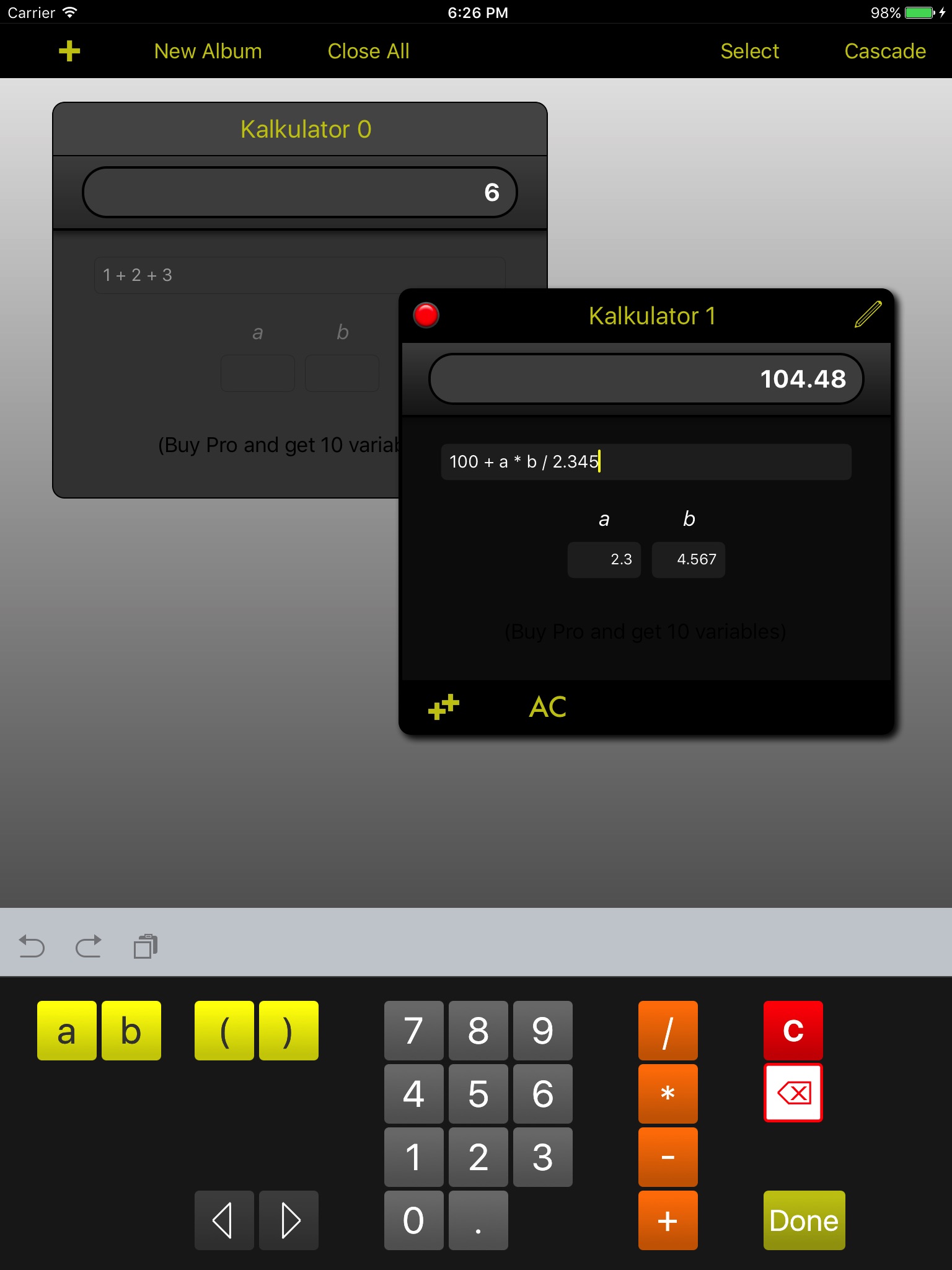 Kalkulators screenshot 3