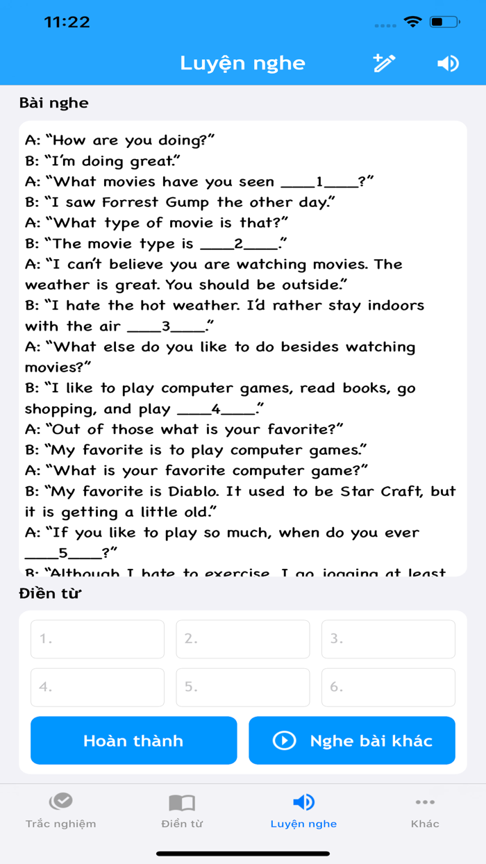 Bài tập tiếng anh