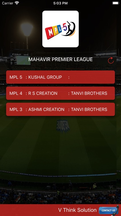 MPL - MAHAVIR PREMIER LEAGUE