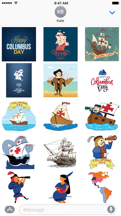 Columbus Day Stickers