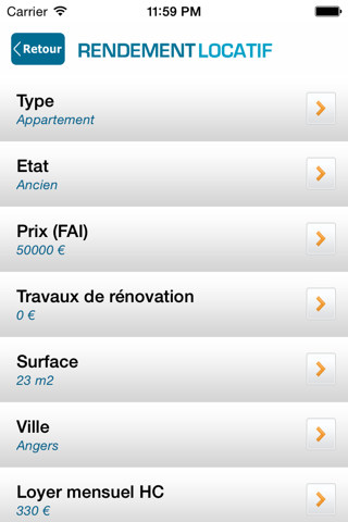 Rendement Locatif screenshot 2