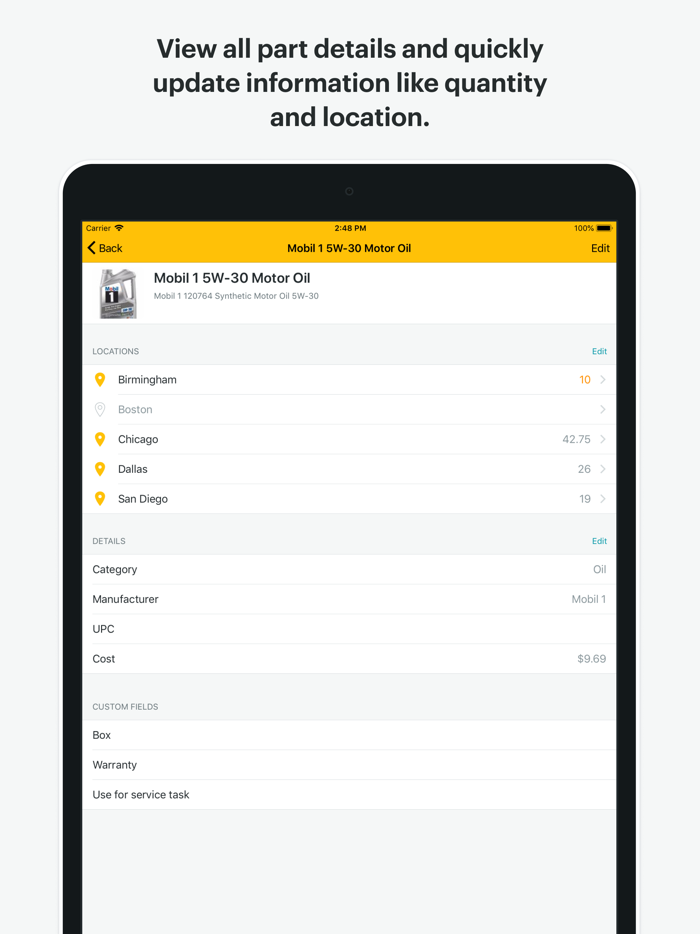 Fleetio Parts- Fleet Inventory