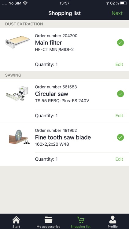 Festool Order app screenshot-3