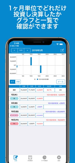 投資の収支管理帳 をapp Storeで