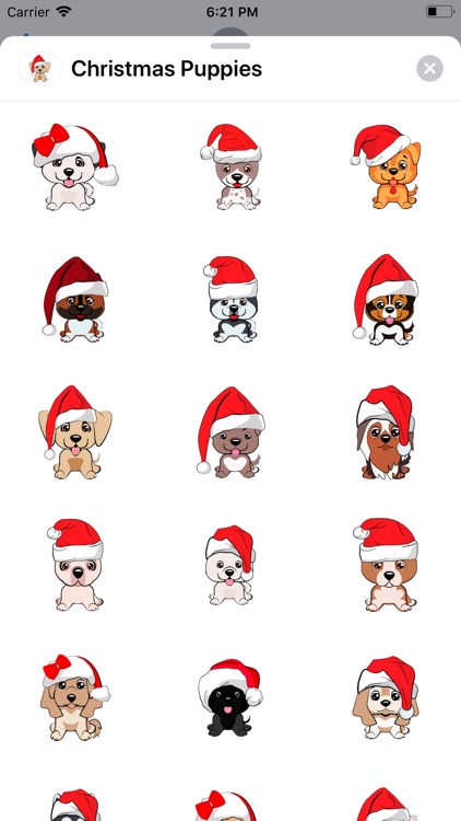 Christmas Puppies Sticker Pack