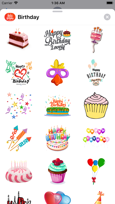 200+ Birthday MEGA Sticker App screenshot 4