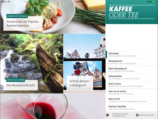 Kaffee Oder Tee Im App Store