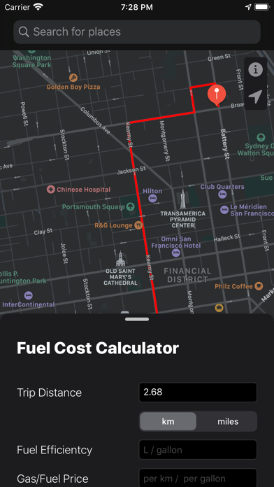 Fuel Cost Calculator - Maps screenshot 2