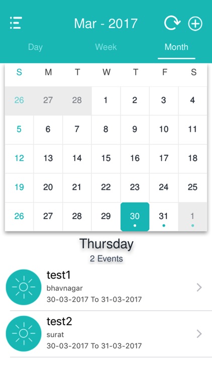 My Calendar - Manage Events