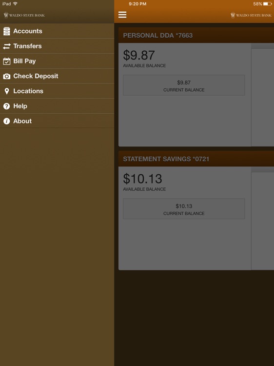 Waldo State Bank for iPad