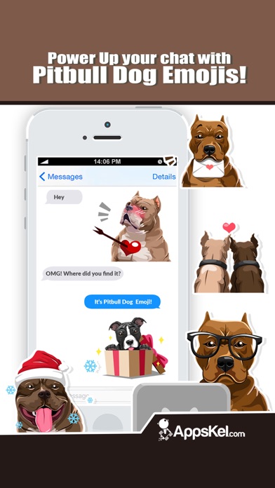 Pit Bull Dogs Emoji Stickers screenshot 3