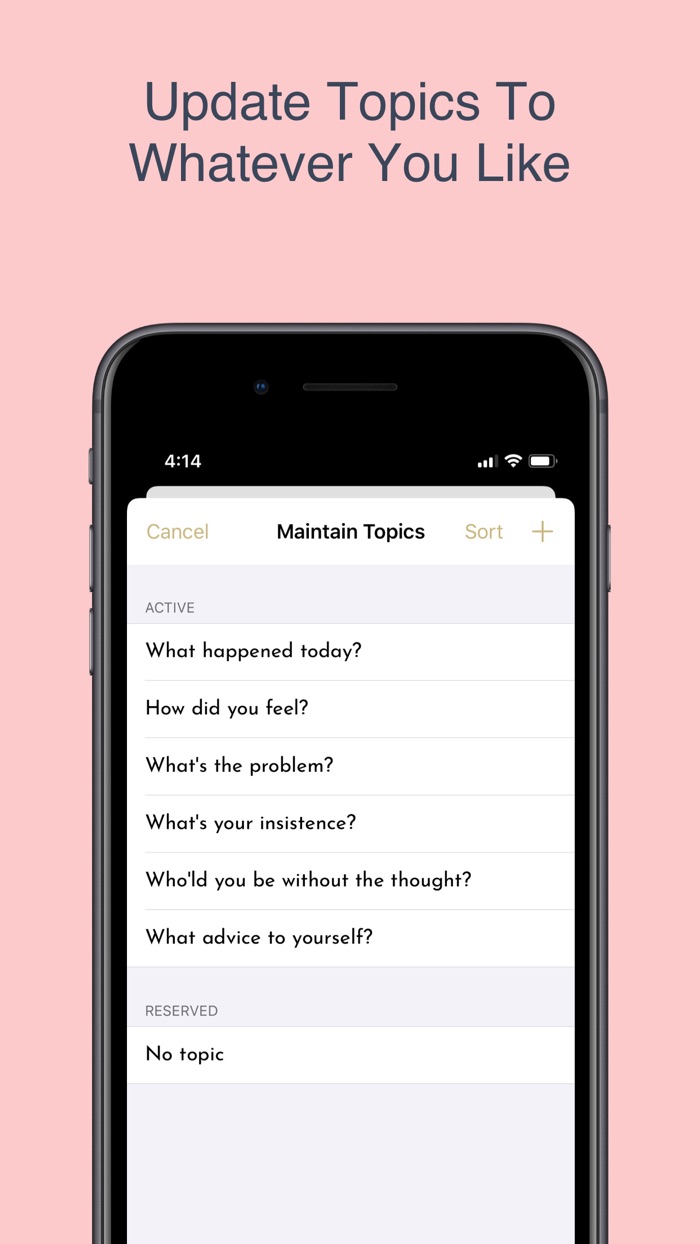 对话日记 - 以话题的方式完成每日的自我反思记录