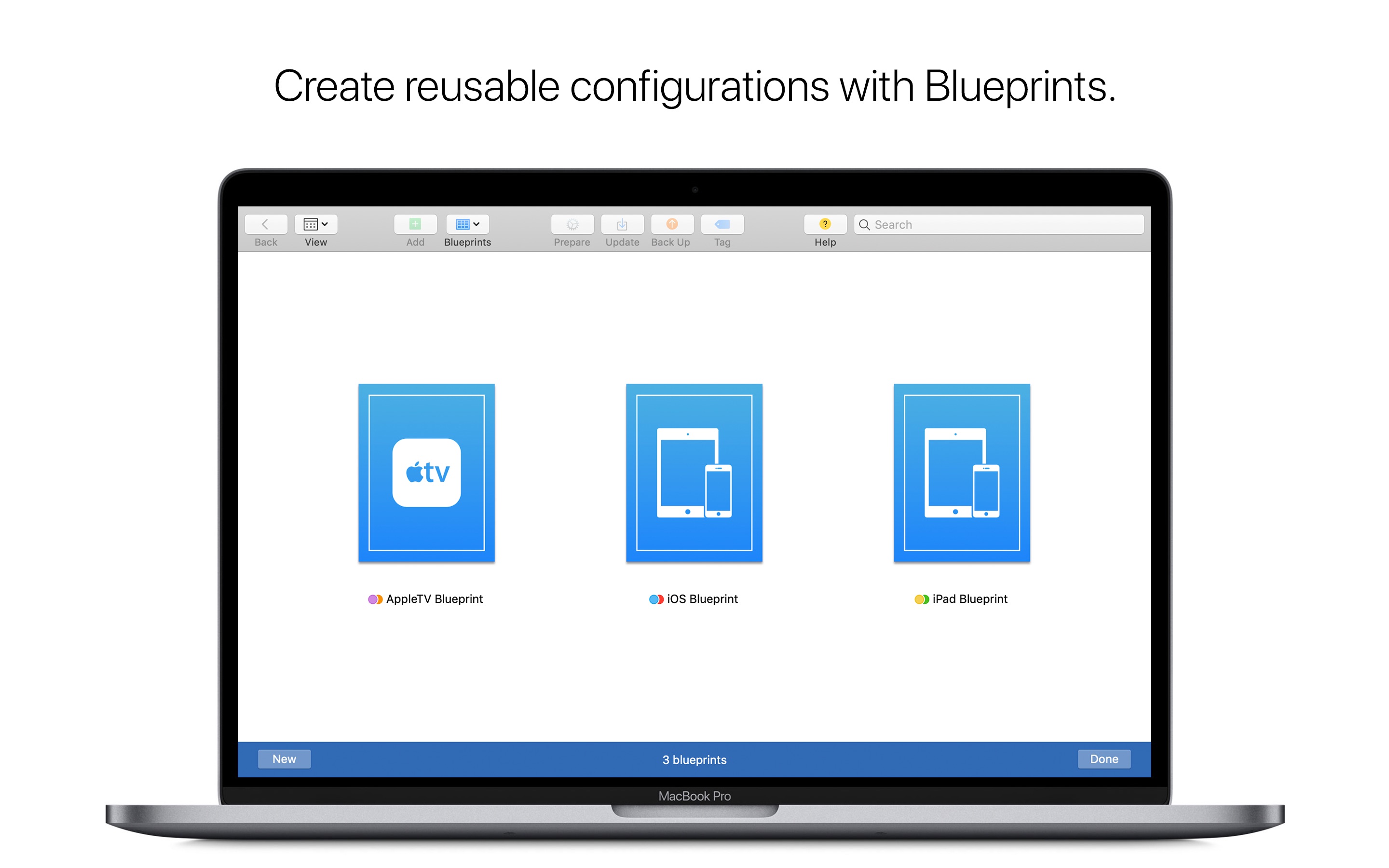 Screenshot do app Apple Configurator 2