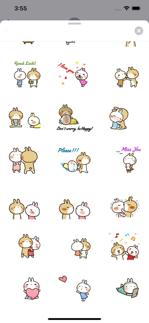 Animated Lovely Rabbit Couple(圖3)-速報App