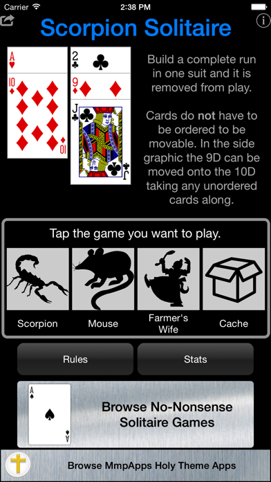 How to cancel & delete Scorpion Solitaire from iphone & ipad 1