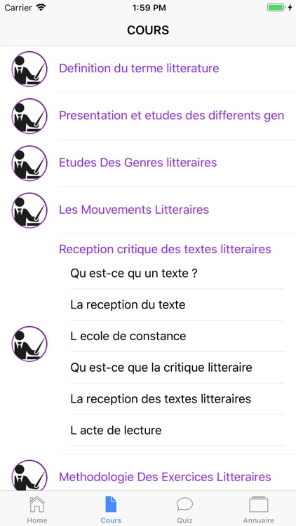 Cours de Littérature screenshot-4