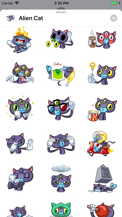 Alien Cat Sticker Pack