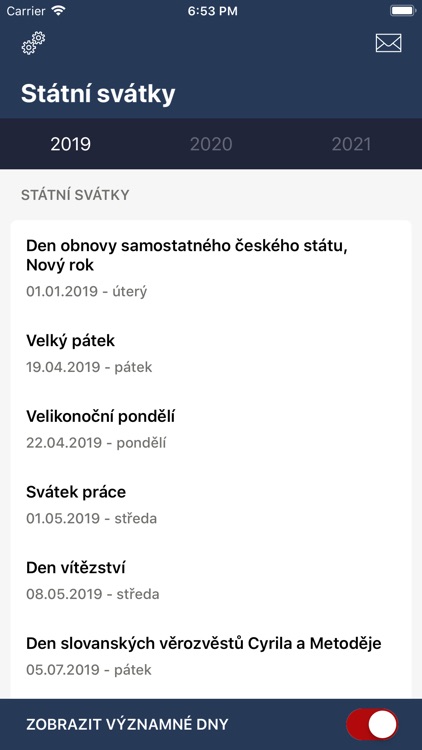 Státní svátky