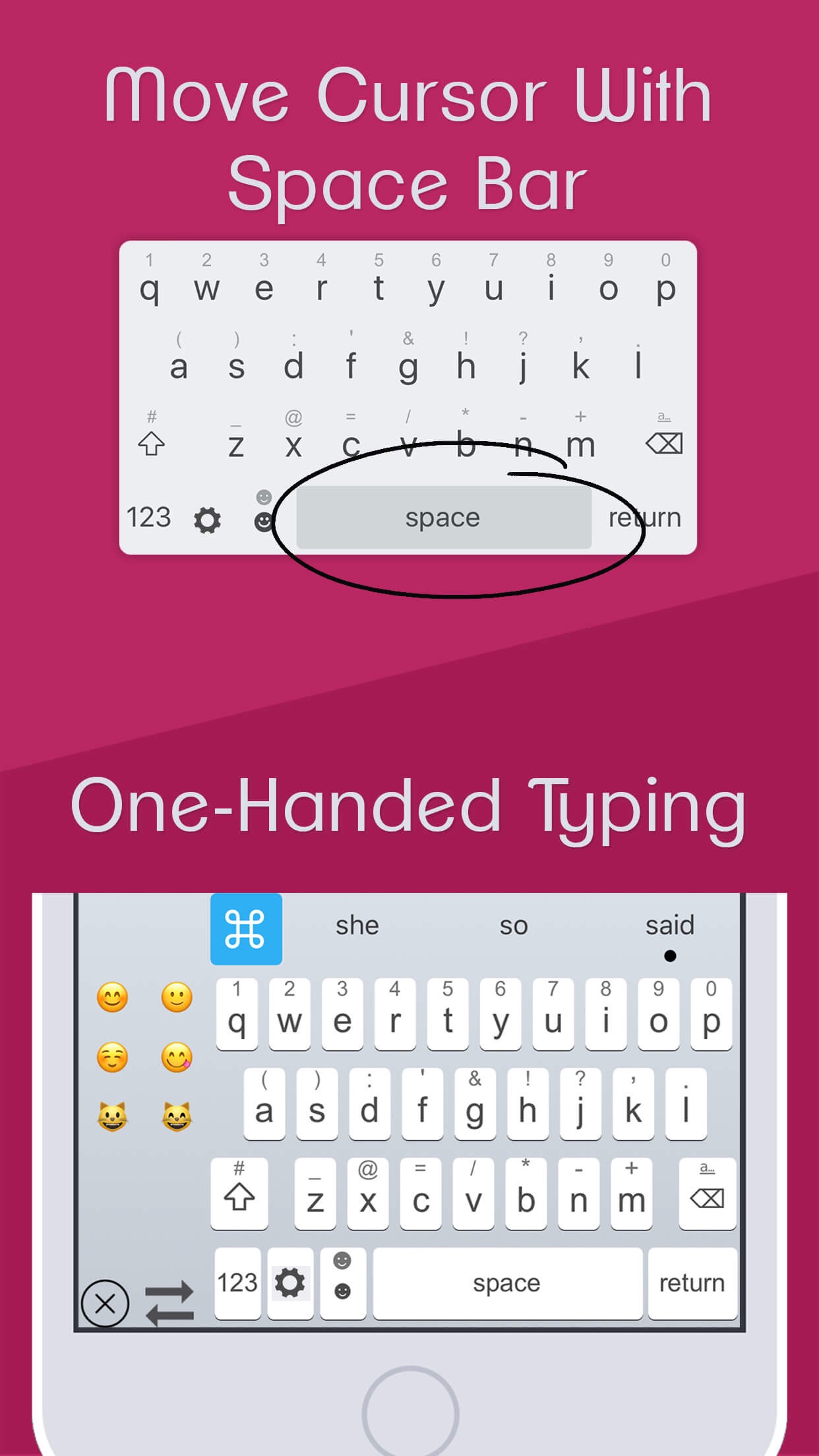 Screenshot do app ReBoard Keyboard: Fonts+Themes