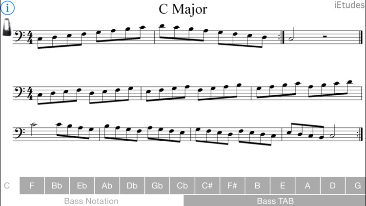 Major Scales Bass Guitar