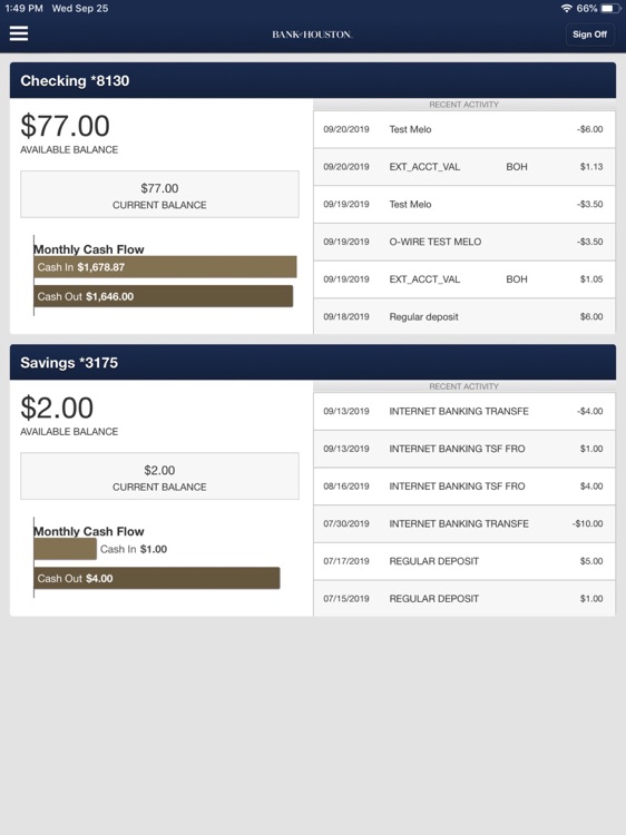 Bank of Houston for iPad