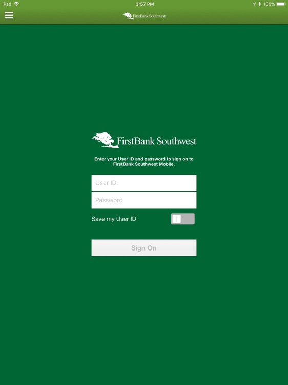 FirstBank Southwest for iPad