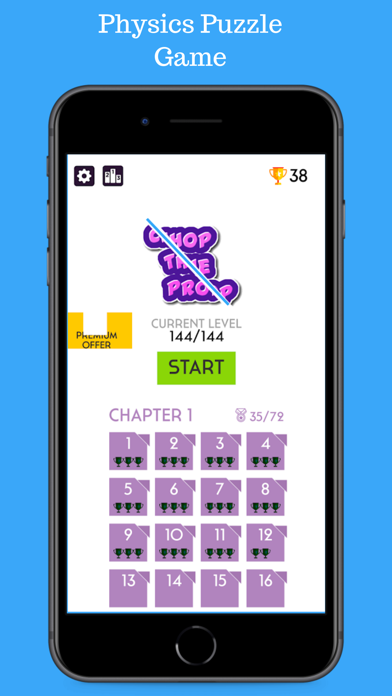 How to cancel & delete Chop Prop Cut It Brain Puzzle from iphone & ipad 1