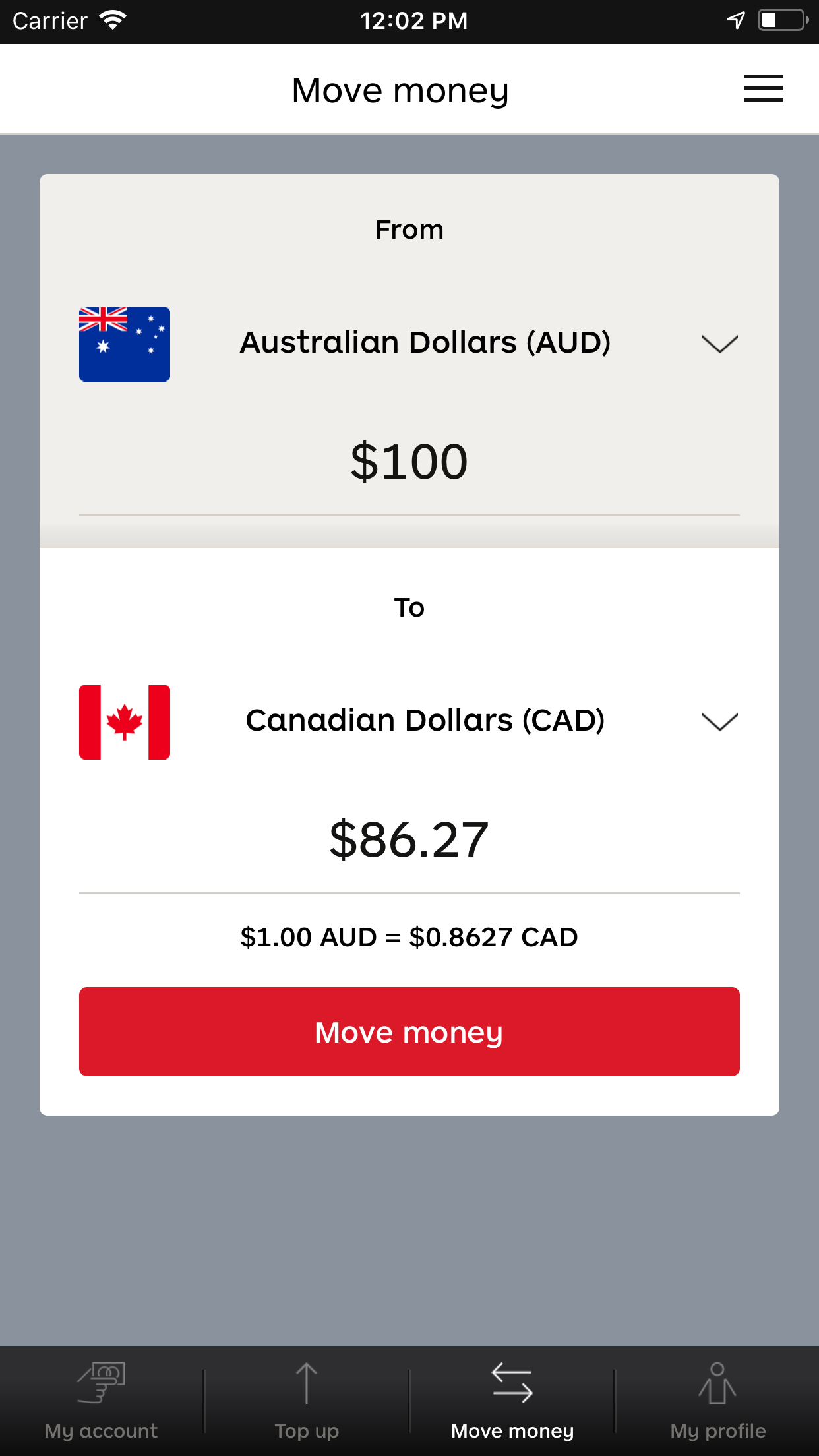 Australia Post Travel Card screenshot 2