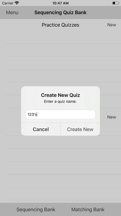 SequenceQuiz