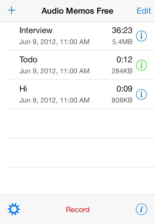 Audio Memos SE: Record Voice screenshot 4